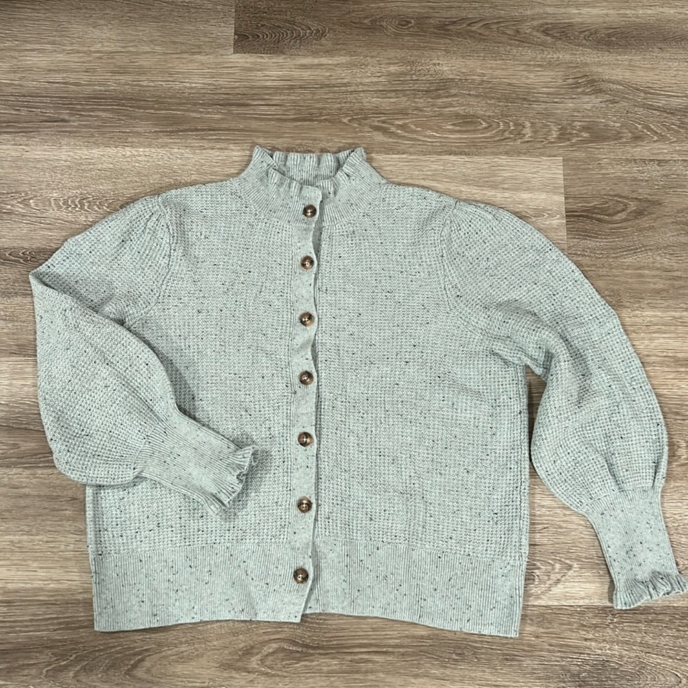 EUC NIC+ZOE Tea Time Vital puff-shoulder cardigan - Picture 2 of 9